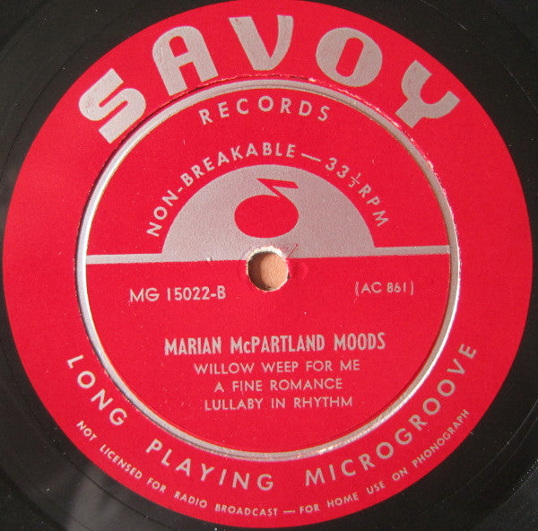 Marian McPartland - Moods (VINYL 10") | Very Good Plus (VG+) Excellent (EX) - JAZZ / USED *VERY GOOD+*