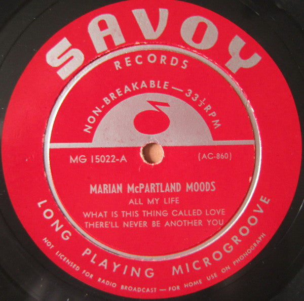 Marian McPartland - Moods (VINYL 10") | Very Good Plus (VG+) Excellent (EX) - JAZZ / USED *VERY GOOD+*