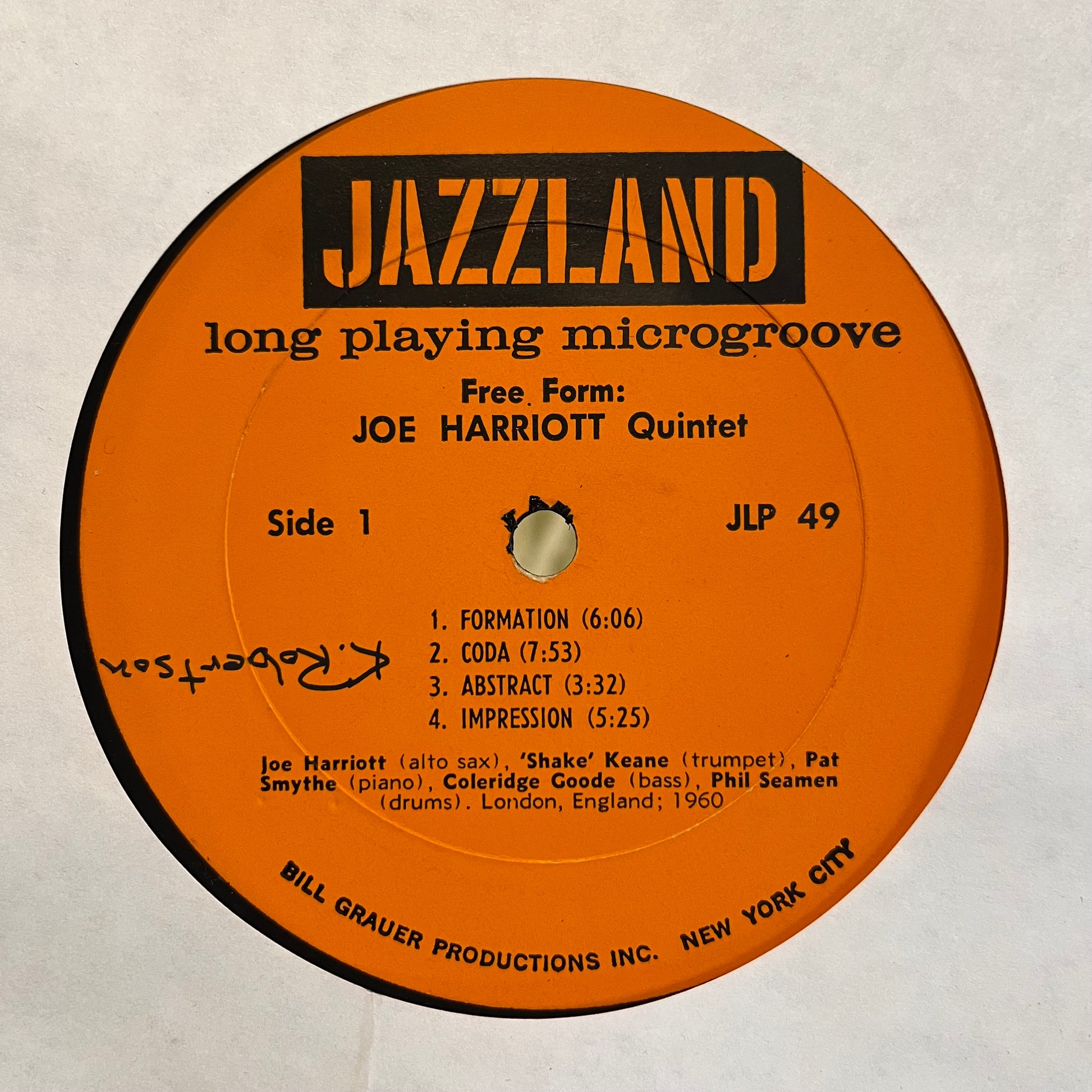Joe Harriott Quintet - Free Form | Very Good (VG) Good Plus (G+) - JAZZ / USED *VERY GOOD/MONO/VINYL*