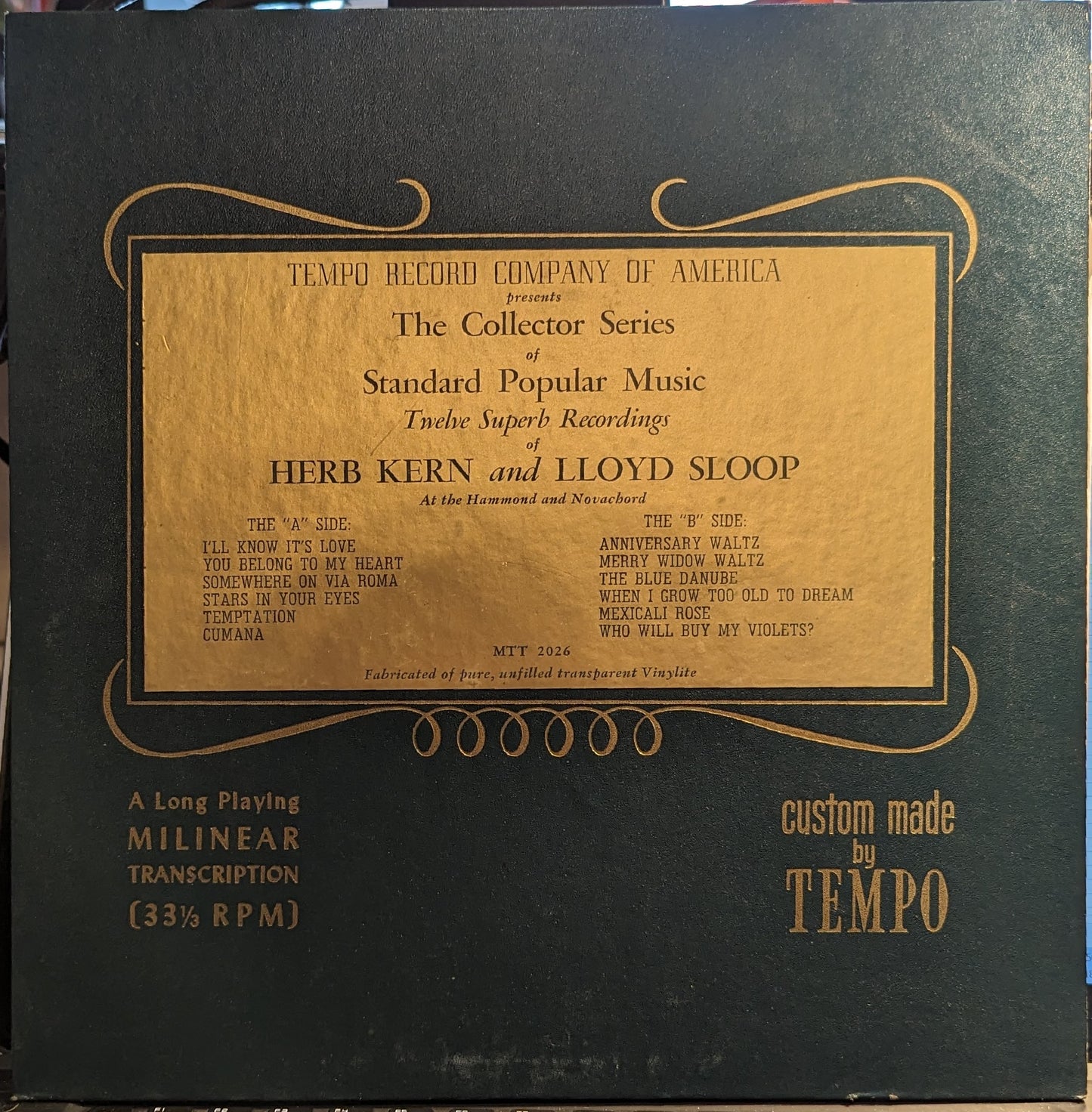 Herb Kern - The Collector Series Of Standard Popular Music *RED* | Very Good (VG) Excellent (EX) - JAZZ / USED *VERY GOOD*