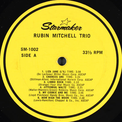 The Rubin Mitchell Trio - The Golden Hands Of Rubin Mitchell | Very Good Plus (VG+) Near Mint (NM) - JAZZ / USED *VERY GOOD+*