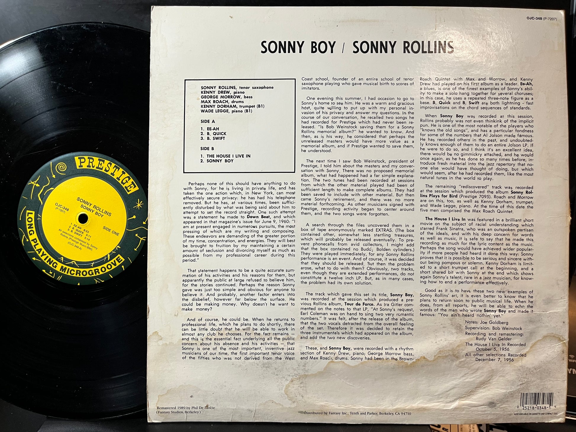 Sonny Rollins - Sonny Boy (VINYL) | Very Good (VG) Very Good (VG) - JAZZ / USED *VERY GOOD*
