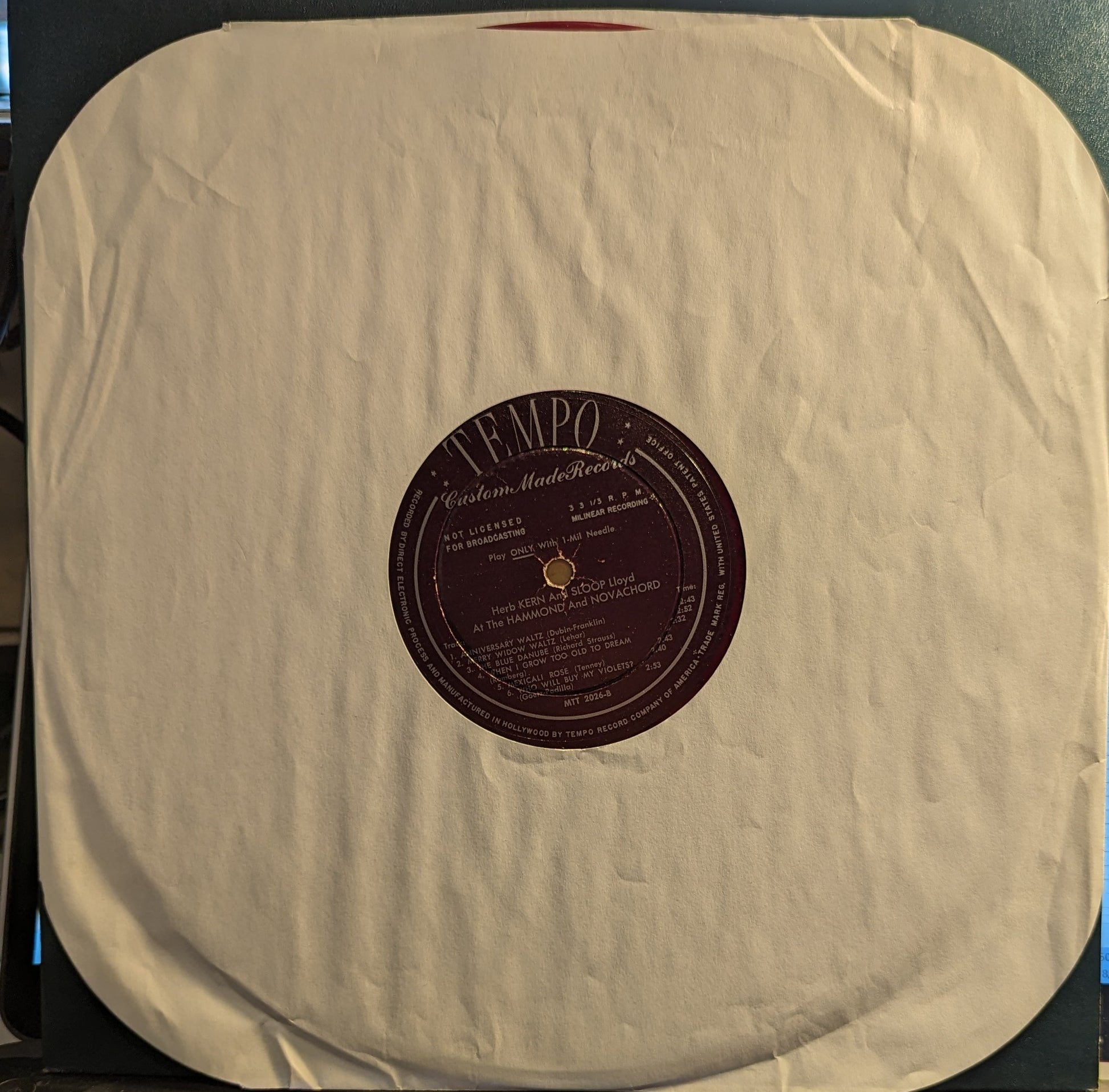Herb Kern - The Collector Series Of Standard Popular Music *RED* | Very Good (VG) Excellent (EX) - JAZZ / USED *VERY GOOD*