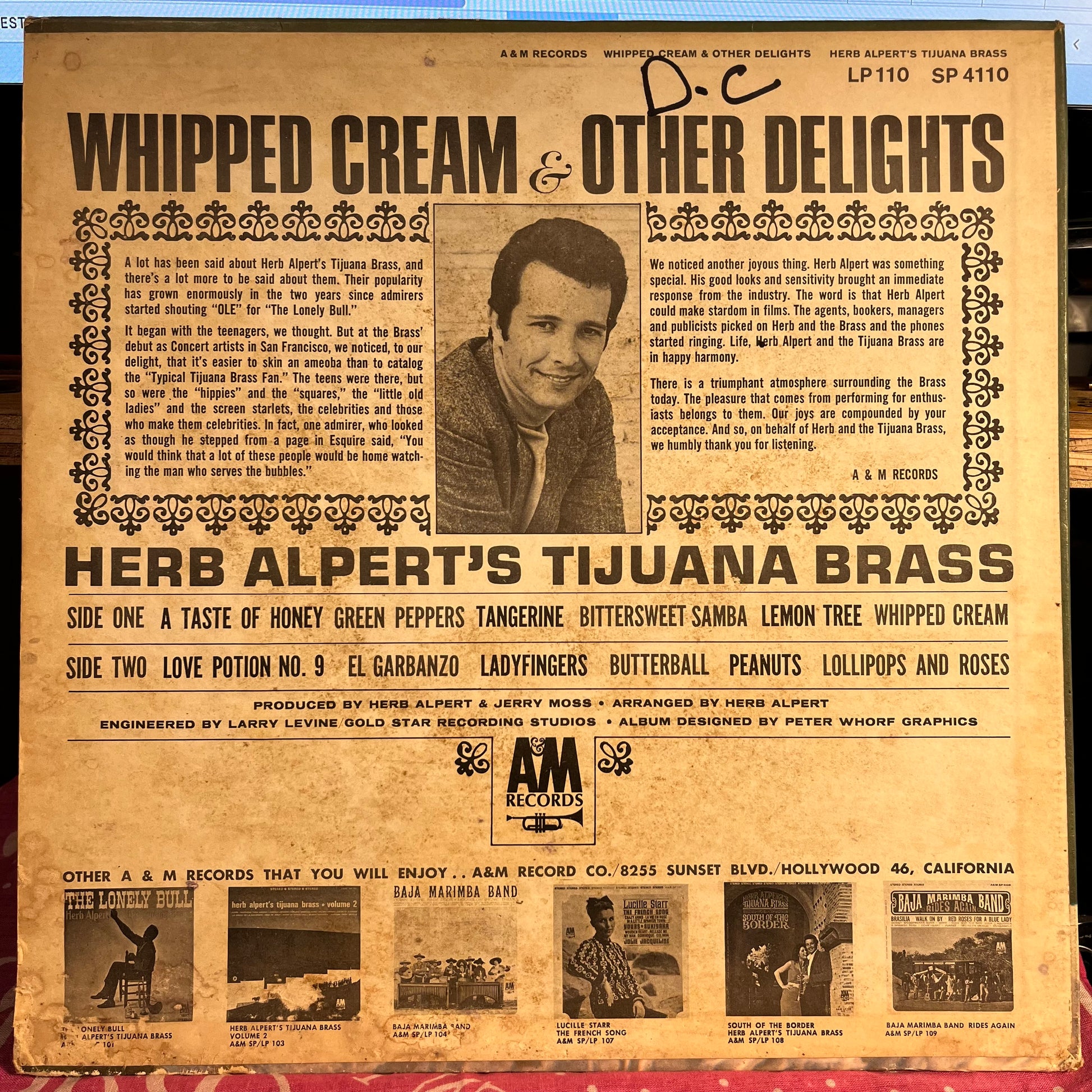 Herb Alpert & The Tijuana Brass - Whipped Cream & Other Delights *MONARCH/MONO* | Very Good (VG) Very Good (VG) - JAZZ / USED *VERY GOOD*