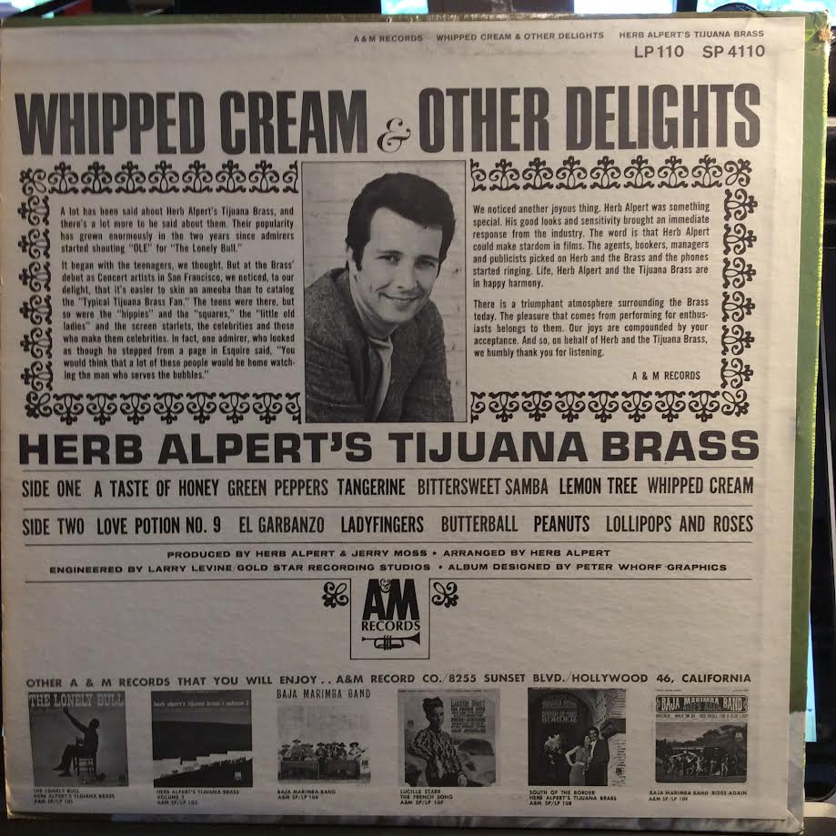 Whipped Cream & Other Delights (VINYL) | Very Good (VG) Excellent (EX) - JAZZ / USED *VERY GOOD*