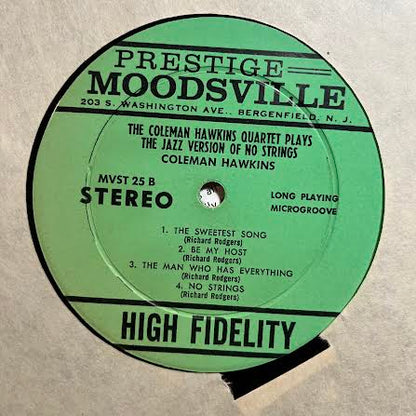 The Coleman Hawkins Quartet Play The Jazz Version Of No Strings (VINYL) | Very Good (VG) Very Good (VG) - JAZZ / USED *VERY GOOD*