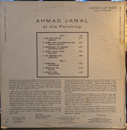 Ahmad Jamal Trio At The Pershing (But Not For Me) (VINYL) | Very Good (VG) Very Good Plus (VG+) - JAZZ / USED *VERY GOOD*