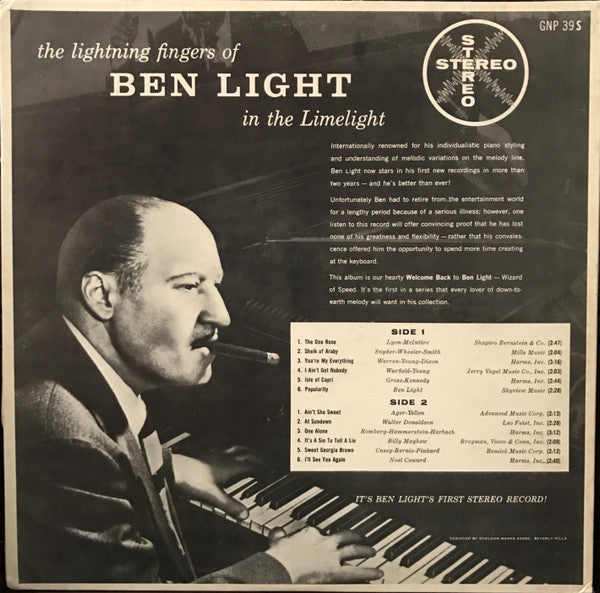 Ben Light - In The Limelight | Very Good (VG) Excellent (EX) - JAZZ / USED *VERY GOOD*