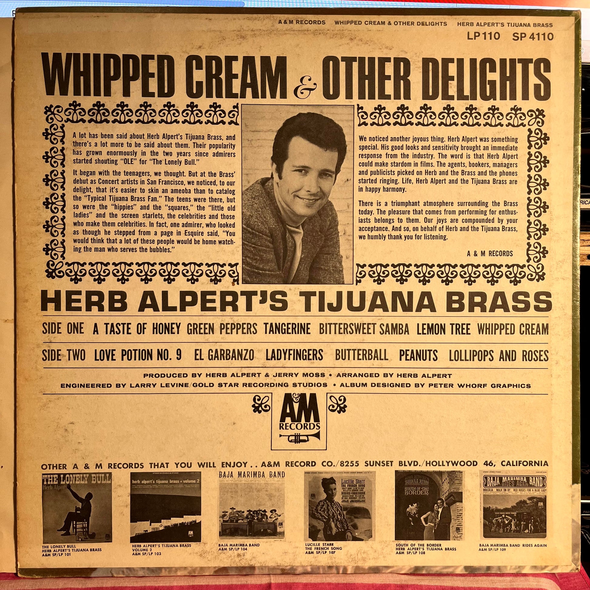 Herb Alpert & The Tijuana Brass - Whipped Cream & Other Delights *MONO* | Very Good (VG) Very Good (VG) - JAZZ / USED *VERY GOOD*