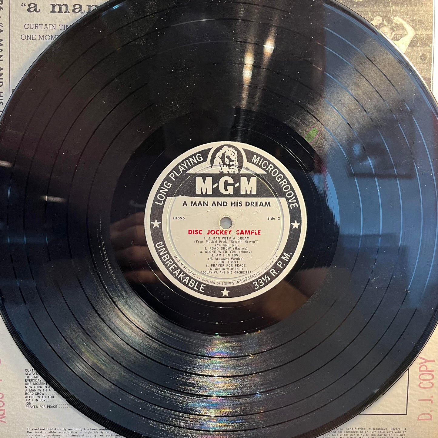 Acquaviva And His Orchestra - A Man And His Dream *PROMO* | Very Good (VG) Very Good (VG) - JAZZ / USED *VERY GOOD*
