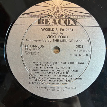 Vicki Ford - World's Fairest (VINYL) | Very Good (VG) Excellent (EX) - JAZZ / USED *VERY GOOD*