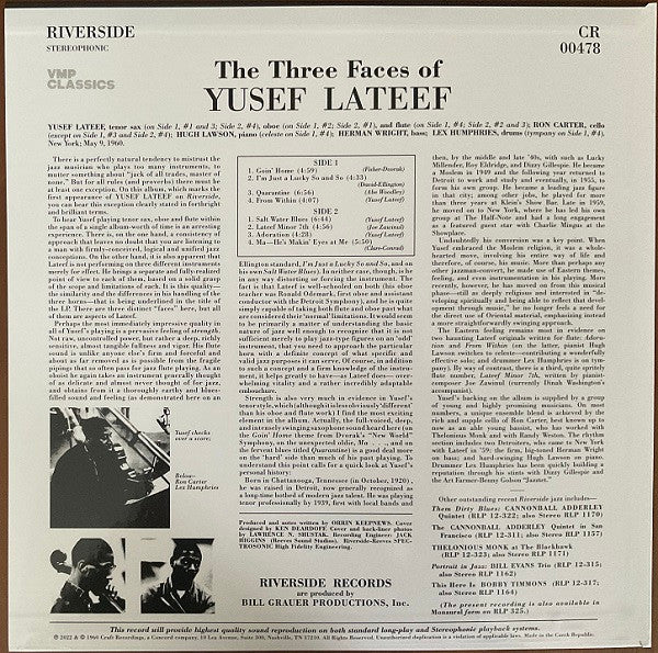 The Three Faces of Yusef Lateef | Mint (M) Mint (M) - JAZZ *VMP/AUDIOPHILE*