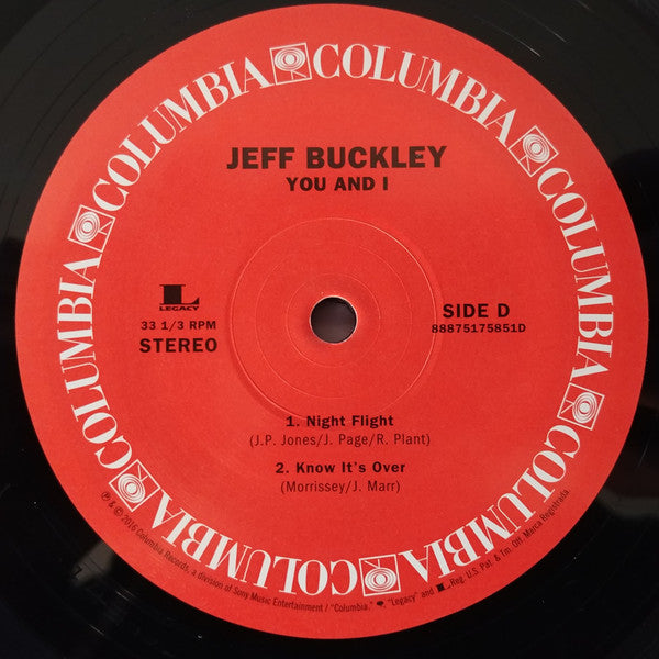 Jeff Buckley You And I Columbia, Legacy 2xLP, Album, 180 Mint (M) Mint (M)
