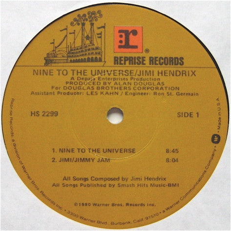 Jimi Hendrix Nine To The Universe Reprise Records LP, Album, Win Near Mint (NM or M-) Very Good Plus (VG+)