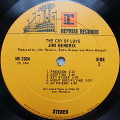 Jimi Hendrix The Cry Of Love Reprise Records, Reprise Records LP, Album, Ter Good Plus (G+) Very Good Plus (VG+)