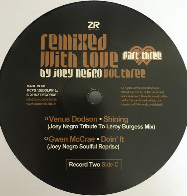 Remixed With Love By Joey Negro (Vol. Three) (Part Three) | Mint (M) Mint (M)
