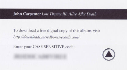 John Carpenter - Lost Themes III: Alive After Death | Mint (M) Mint (M) - SOUNDTRACK *COLOR*