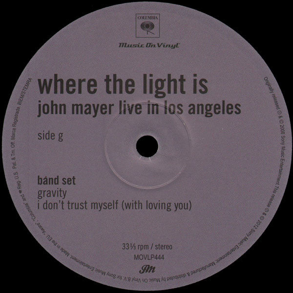 Where The Light Is: John Mayer Live In Los Angeles | Mint (M) Mint (M) - ALT/INDIE *SEALED*