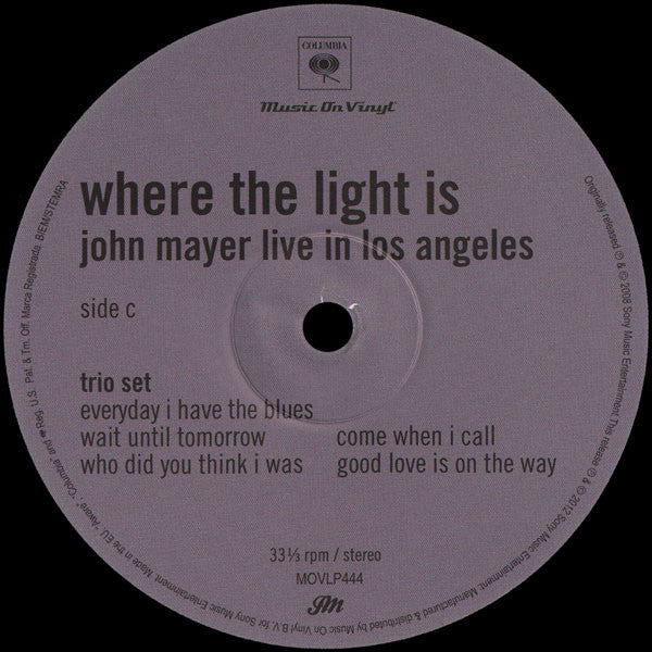 Where The Light Is: John Mayer Live In Los Angeles | Mint (M) Mint (M) - ALT/INDIE *SEALED*