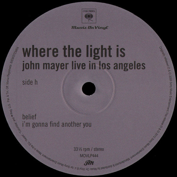 Where The Light Is: John Mayer Live In Los Angeles | Mint (M) Mint (M) - ALT/INDIE *SEALED*