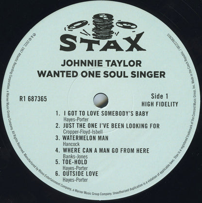 Johnnie Taylor Wanted One Soul Singer Stax, Stax LP, Album, Mono, Club, RE, RM Mint (M) Mint (M)