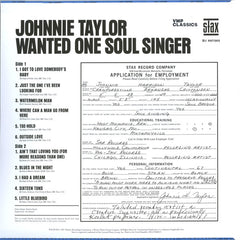 Johnnie Taylor Wanted One Soul Singer Stax, Stax LP, Album, Mono, Club, RE, RM Mint (M) Mint (M)