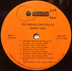 Johnny Cash The Singing Storyteller Buckboard Records LP, Comp Very Good Plus (VG+) Very Good (VG)