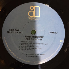 Joni Mitchell For The Roses Asylum Records LP, Album Very Good Plus (VG+) Very Good (VG)