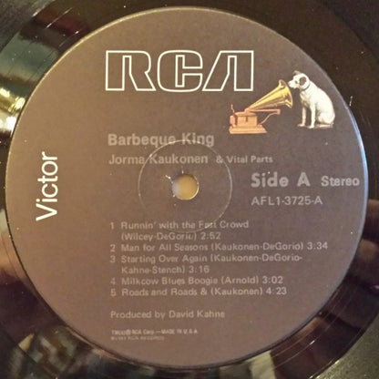 Jorma Kaukonen & Vital Parts - Barbeque King | Near Mint (NM) Near Mint (NM) - BLUES / USED *NEAR MINT*