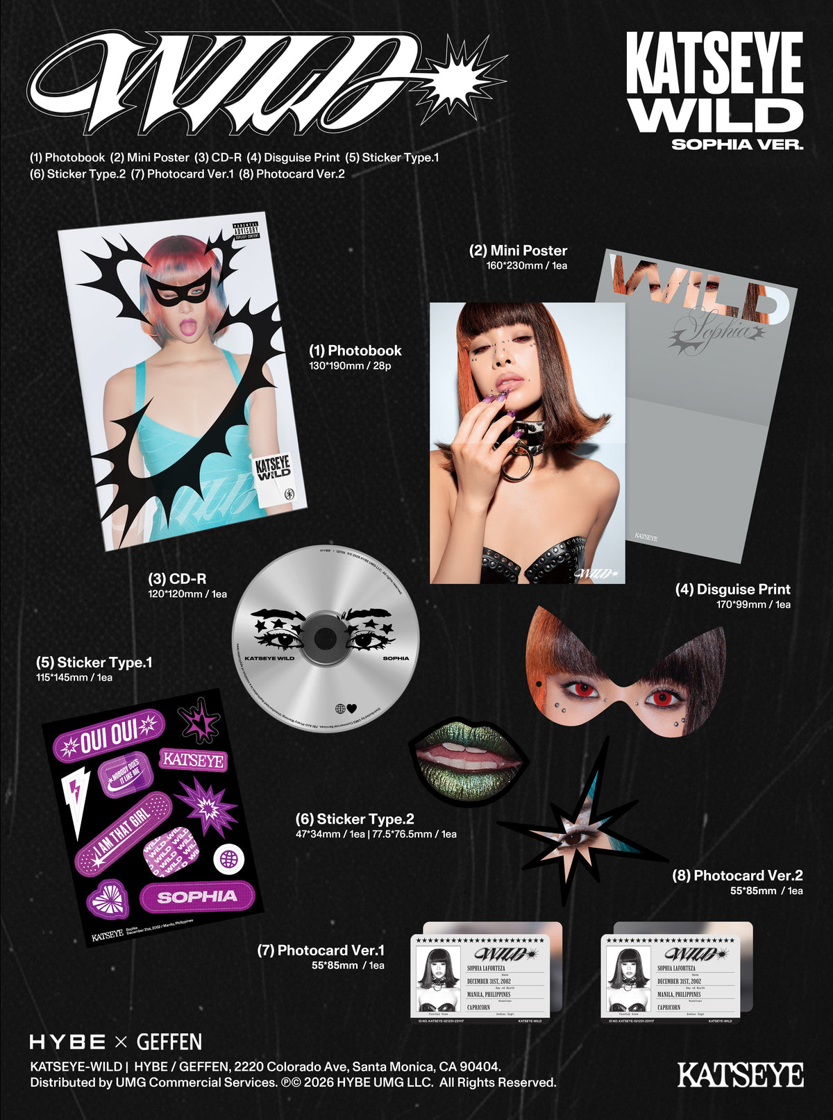 KATSEYE - WILD (Sophia Ver.) [CD] |
