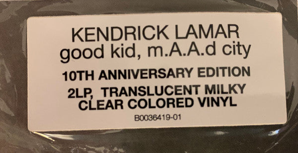 Kendrick Lamar - good kid, m.A.A.d City: 10th Anniversary (MILKY CLEAR VINYL) | Mint (M) Mint (M) - HIP HOP *SEALED/COLOR*