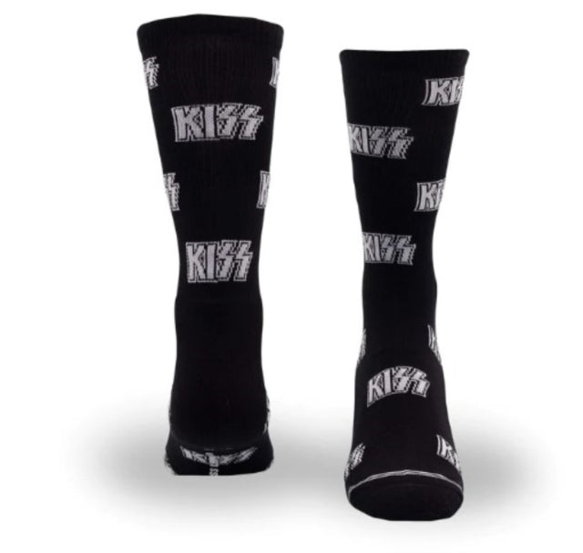 Kiss - Kiss All Over Logo Crew Socks (One Size) |