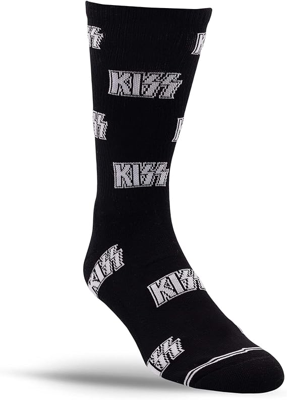 Kiss - Kiss All Over Logo Crew Socks (One Size) |