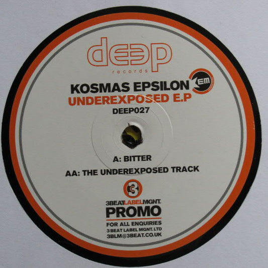 Kosmas Epsilon Underexposed EP Deep Records 12", EP, Promo Near Mint (NM or M-) Generic