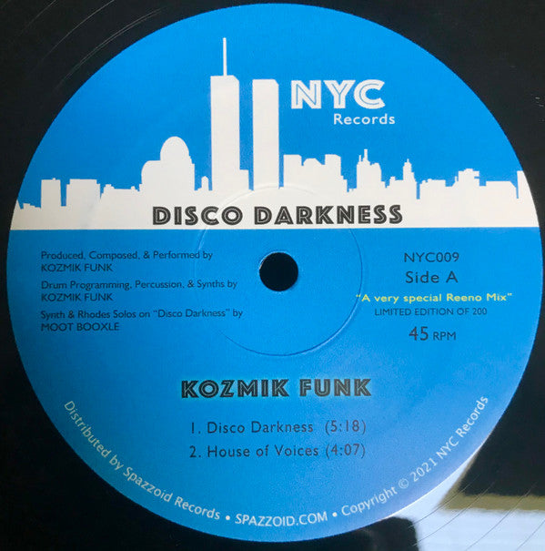 Kozmik Funk Disco Darkness E.P. NYC Records (6) 12", EP, Ltd Mint (M) Generic
