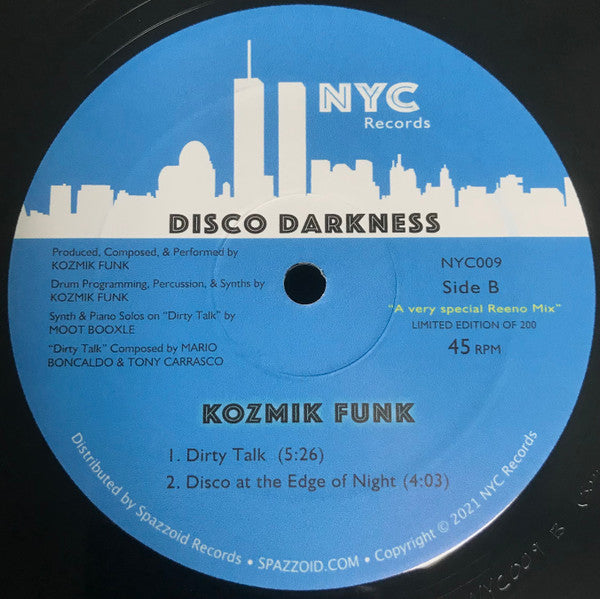 Kozmik Funk Disco Darkness E.P. NYC Records (6) 12", EP, Ltd Mint (M) Generic