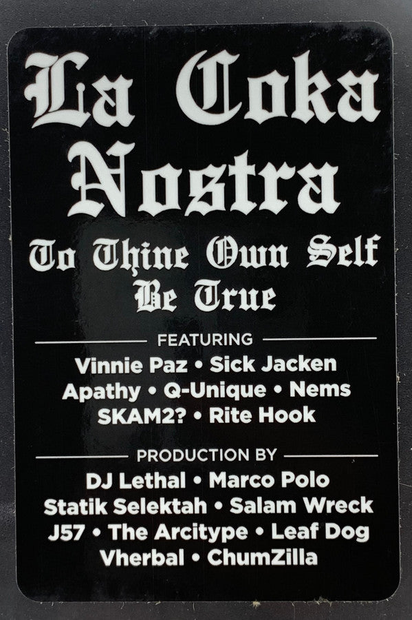 La Coka Nostra To Thine Own Self Be True Fat Beats 2xLP, Album, Ltd, RP, Red Mint (M) Mint (M)