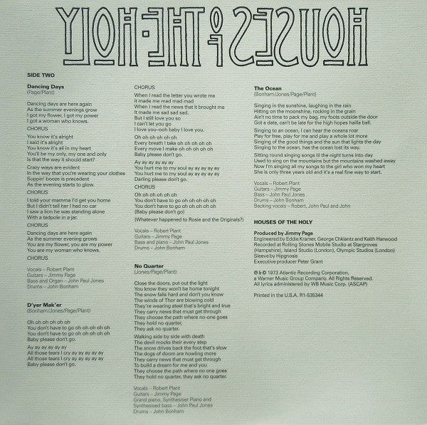 Houses Of The Holy | Mint (M) Mint (M) - ROCK *SEALED*