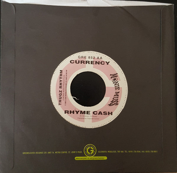 Lexxus / Currency Connis / Rhyme Cash Greensleeves Records 7" Very Good Plus (VG+) Generic