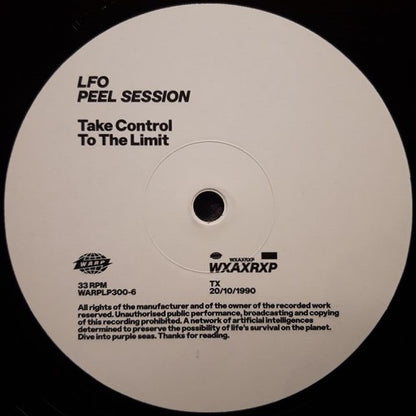 LFO - Peel Session TX 20/10/90 | Mint (M) Mint (M) - EXPERIMENTAL *SEALED*