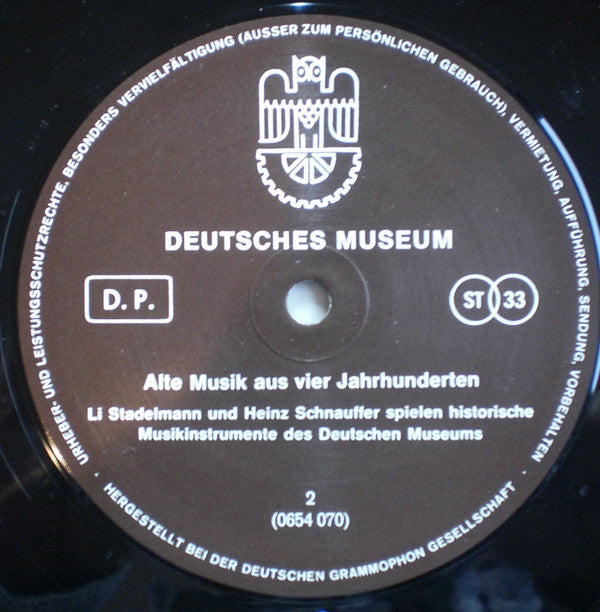 Deutsches Museum - Alte Musik Aus Vier Jahrhunderten | Near Mint (NM) Very Good Plus (VG+)