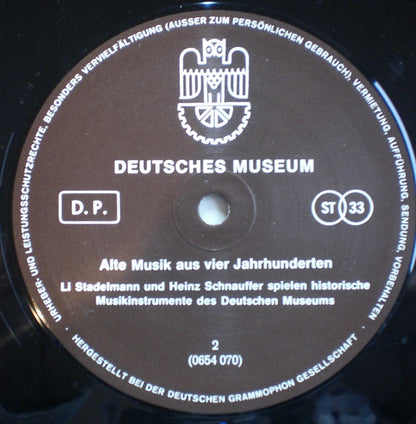 Deutsches Museum - Alte Musik Aus Vier Jahrhunderten | Near Mint (NM) Very Good Plus (VG+)