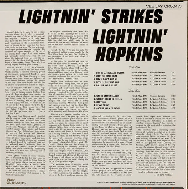 Lightnin' Hopkins - Lightnin' Strikes | Mint (M) Mint (M) - JAZZ *VMP*