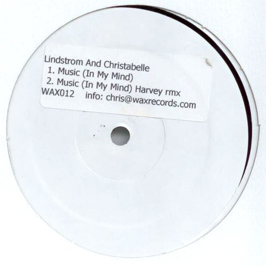 Lindstrøm & Christabelle Music (In My Mind) Wax Records 12", Promo Very Good Plus (VG+) Generic