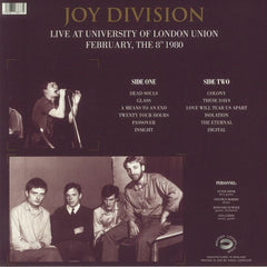 Joy Division Live At University Of London Union February, The 8th 1980 LP Mint (M) Mint (M)