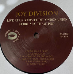 Joy Division Live At University Of London Union February, The 8th 1980 LP Mint (M) Mint (M)