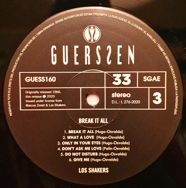 Los Shakers - Los Shakers / Break It All | Mint (M) Mint (M)