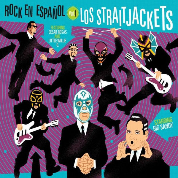 Los Straitjackets Starring Big Sandy Featuring Ces Rock En Español Vol. 1 Yep Roc Records LP, Album, Ltd, RE, Pur Mint (M) Mint (M)