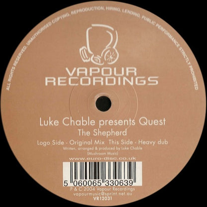 Luke Chable Presents Quest The Shepherd Vapour Recordings 12" Very Good Plus (VG+) Generic