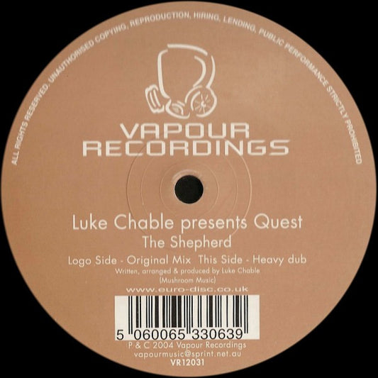 Luke Chable Presents Quest The Shepherd Vapour Recordings 12" Very Good Plus (VG+) Generic